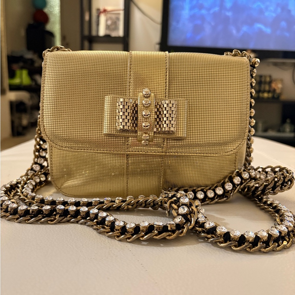 Christian Louboutin Metallic Gold Sweet Charity Mini Backpack